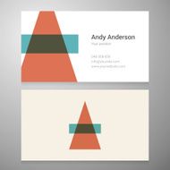 Vintage letter A icon business card template