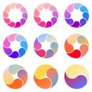 Vector circles Template for diagram infographic graph presentation and round N2