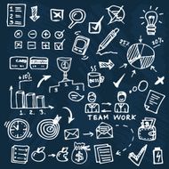 Vector business doodles background with infographic elements N2