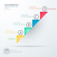 Modern business staircase chart diagram s Vector ill N2