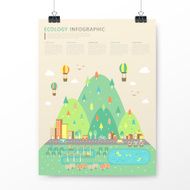 lovely town scenery infographic template N2