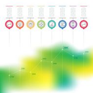 Business chart graph of increase Vector infographics with icons N8