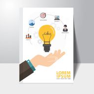 Vector infographics background business idea concept book cover design template N2