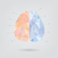 Brain concept creative triangle style v 2