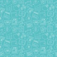 financial line icon pattern set N6