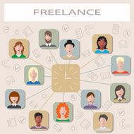 Freelance Icon Flat Set N2