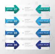 Design flat shadow arrow banners graphic or website N5