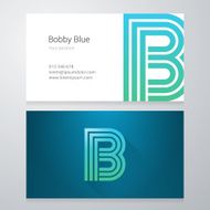 Letter B Business card template N2