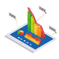 PC analytics or infographics template