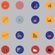 Items for business statistics and reports Flat