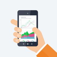 Online banking statistics concept