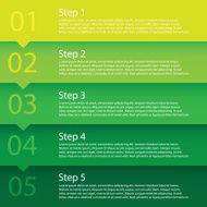 Steps - green vector banner