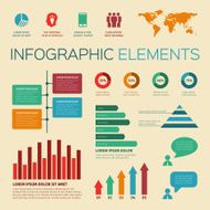 vintage retro infographics elements