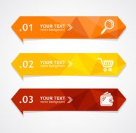 Vector paper triangle option banner