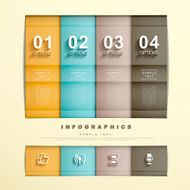 flat style abstract banner infographics N3