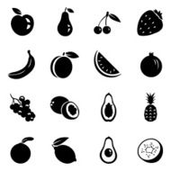 Vector Set of Fruit Icons N18