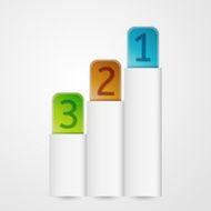 vertical banners with numbers