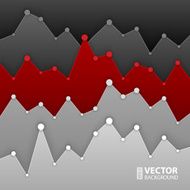 Dark grey and red graph design for workflow layout diagram