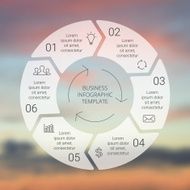 Circle line arrows infographic Template for cycle diagram graph presentation N8