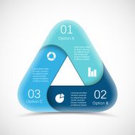 Vector circle triangle infographic Template for diagram graph presentation and N2