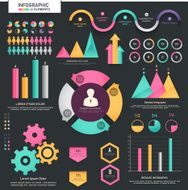 Big set of statistical business infographic elements