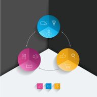 Round flowchart Infographics diagram N2