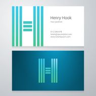 Letter H Business card template N2