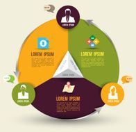 Abstract business infographics options template N10