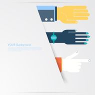 Business hands gestures design elements isolated N27