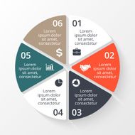 Vector circle infographic Template for cycle diagram graph presentation and N46
