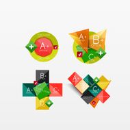 Collection of modern business infographic templates N87