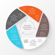 Vector circle infographic Template for cycle diagram graph presentation and N47