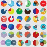 Infographic Elements pie chart set icon business elements and statistics N2