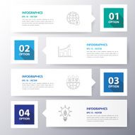 Long Shadow Design clean number banners template graphic or webs N8