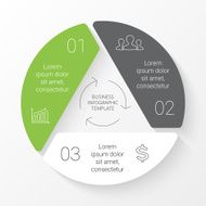 Vector circle triangle infographic Template for cycle diagram graph presentation N7