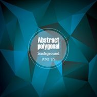 Abstract polygonal background with geometric triangle shapes Dark green and