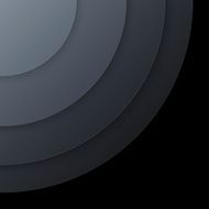 Abstract dark grey paper circles vector background N2