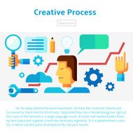 Creative process vector illustration