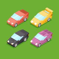 Vector Cartoon Isometric Super Cars N2