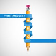 Education pencil option Infographics design template Design element Vector illustration N2