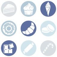 Vector Set of Dessert Icons N7