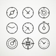 Different slyles of speedometers vector collection N2