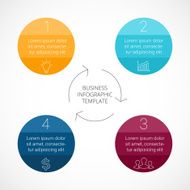 Vector circle infographic Template for cycle diagram graph presentation and N48