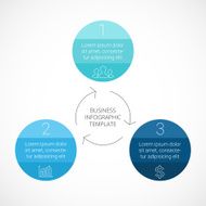 Vector circle triangle infographic Template for cycle diagram graph presentation N8