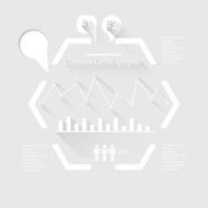 Vector Infographic report template made from lines and icons N8