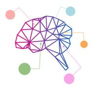 Brain abstract isolated on a white backgrounds vector illustration N2