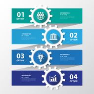 Design flat shadow step number banners graphic or website N7