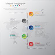 Design simple step number and line business icon timeline graphi N4