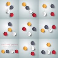 Vector circle arrows infographics set Template for diagram gra N7