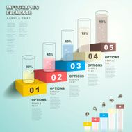 abstract bar chart infographics N22